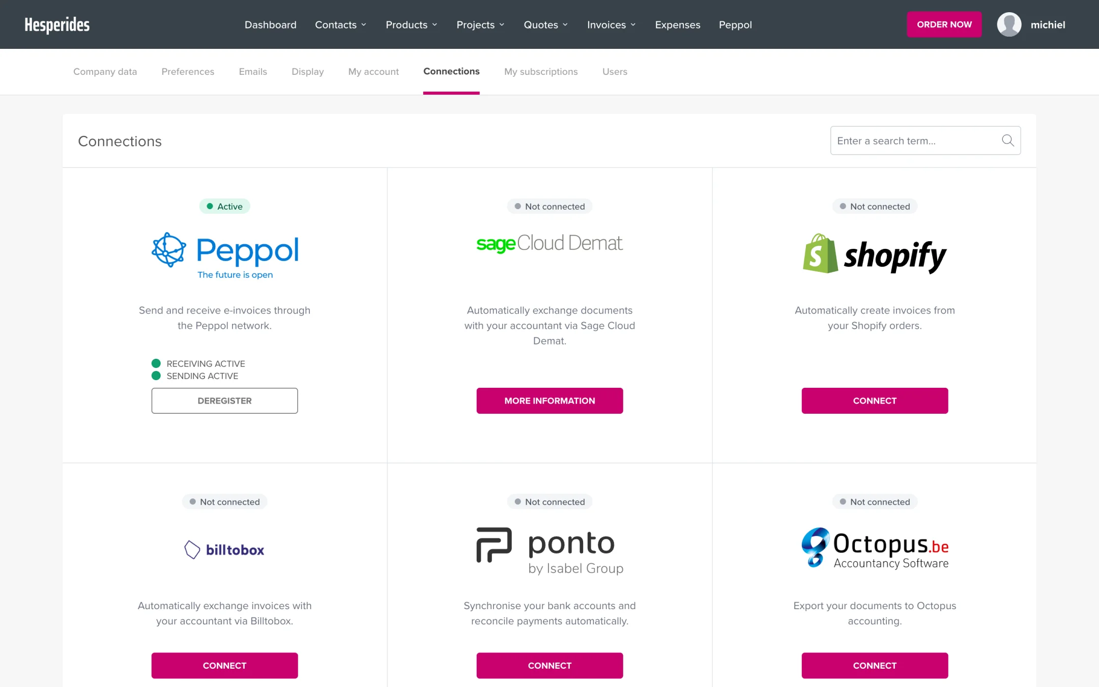 Integrations with Peppol