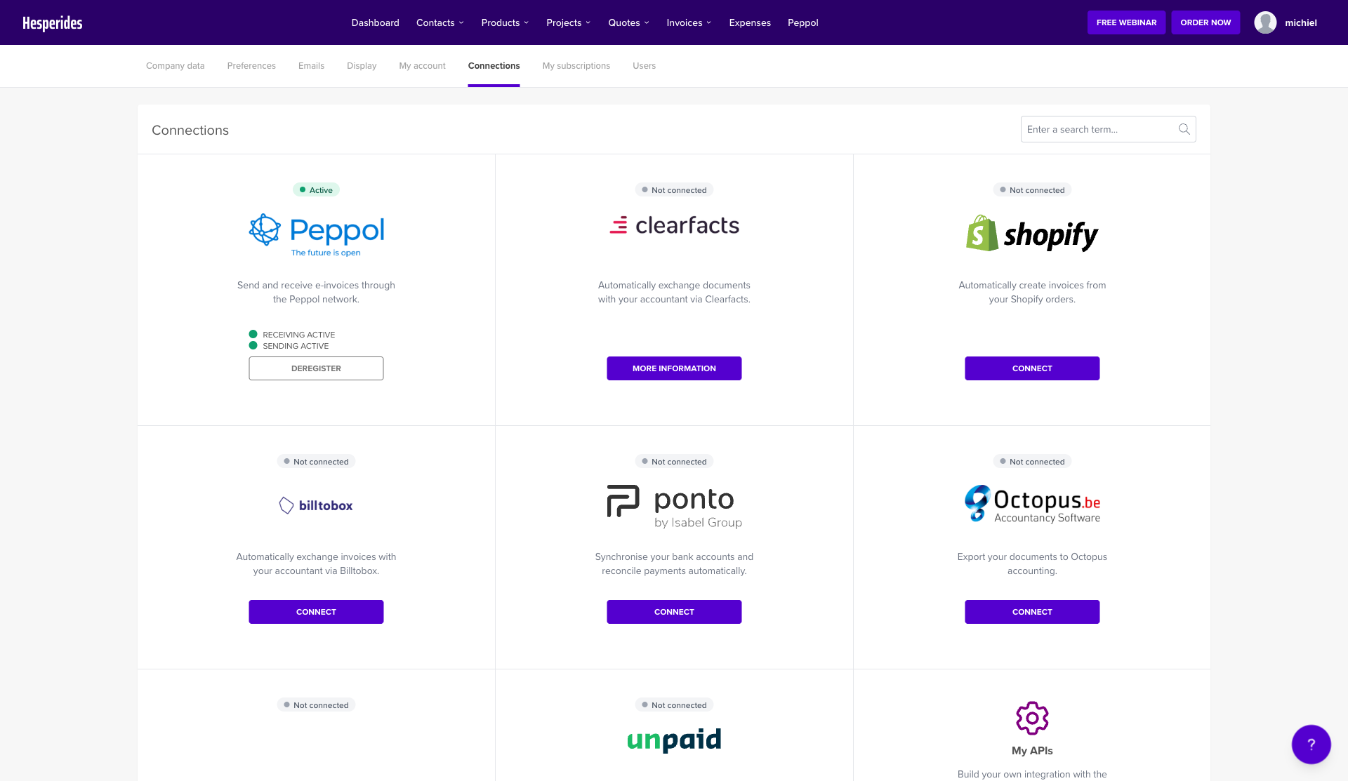 Integrations with Peppol